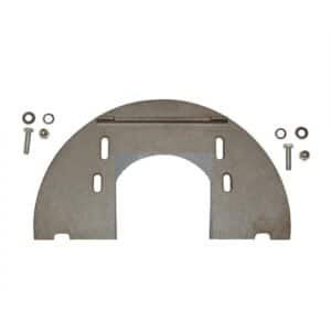 Plaque lisse sortie centrale Caloritube + vis